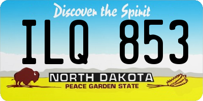 ND license plate ILQ853