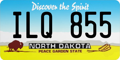 ND license plate ILQ855