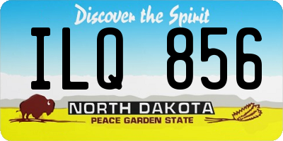 ND license plate ILQ856