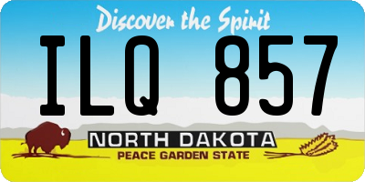 ND license plate ILQ857