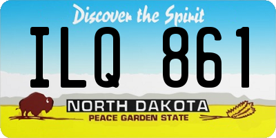 ND license plate ILQ861