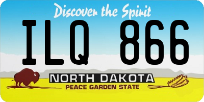 ND license plate ILQ866