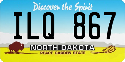 ND license plate ILQ867