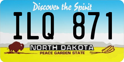 ND license plate ILQ871