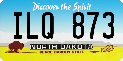 ND license plate ILQ873