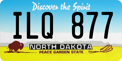 ND license plate ILQ877