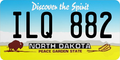ND license plate ILQ882