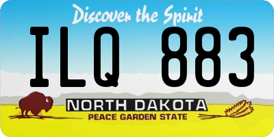 ND license plate ILQ883