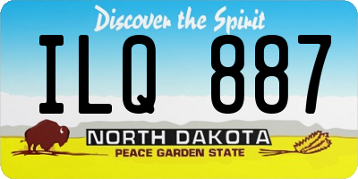 ND license plate ILQ887