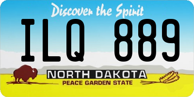 ND license plate ILQ889