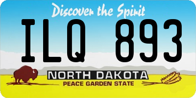 ND license plate ILQ893