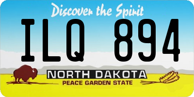 ND license plate ILQ894