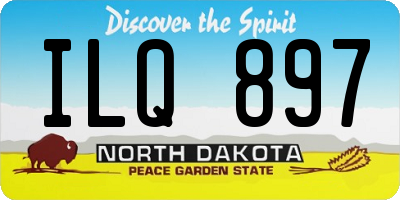 ND license plate ILQ897