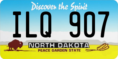 ND license plate ILQ907