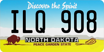 ND license plate ILQ908