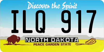 ND license plate ILQ917