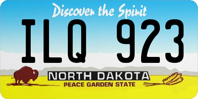ND license plate ILQ923