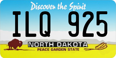ND license plate ILQ925