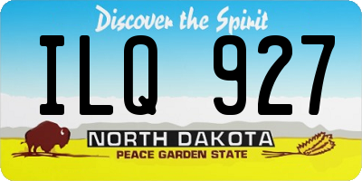 ND license plate ILQ927