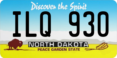 ND license plate ILQ930