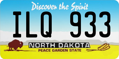 ND license plate ILQ933