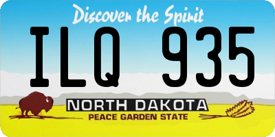ND license plate ILQ935