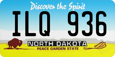 ND license plate ILQ936