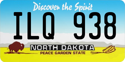 ND license plate ILQ938