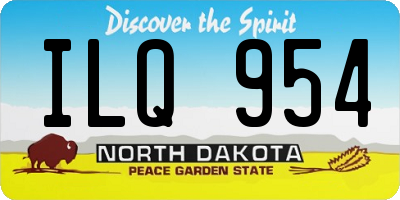 ND license plate ILQ954