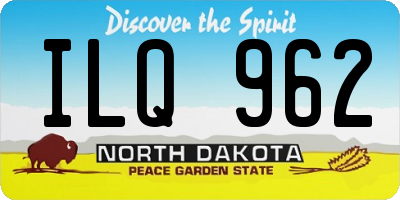 ND license plate ILQ962