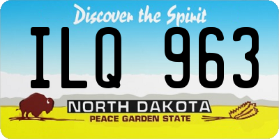 ND license plate ILQ963