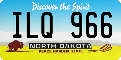 ND license plate ILQ966