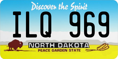 ND license plate ILQ969