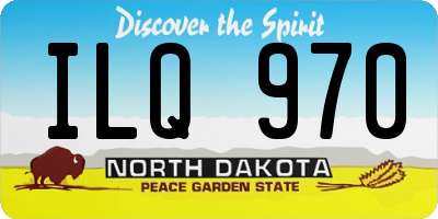 ND license plate ILQ970