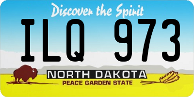 ND license plate ILQ973