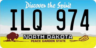 ND license plate ILQ974