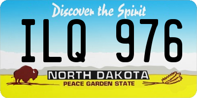 ND license plate ILQ976