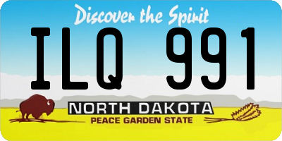 ND license plate ILQ991