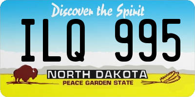 ND license plate ILQ995