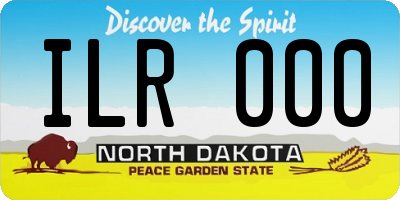 ND license plate ILR000