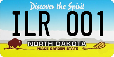 ND license plate ILR001