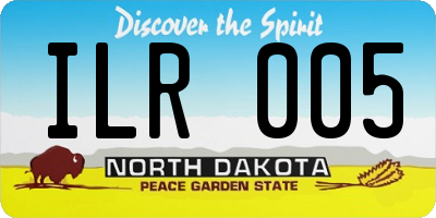 ND license plate ILR005