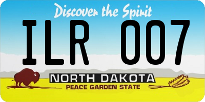 ND license plate ILR007