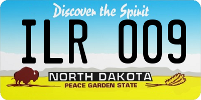 ND license plate ILR009
