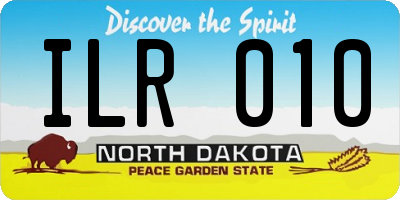 ND license plate ILR010