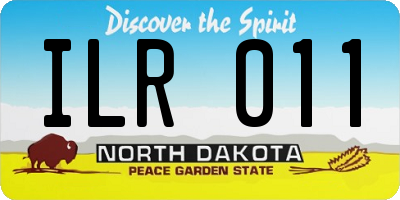 ND license plate ILR011