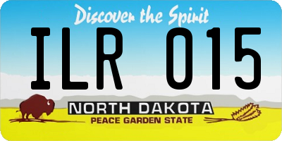 ND license plate ILR015