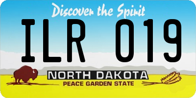ND license plate ILR019