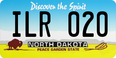 ND license plate ILR020