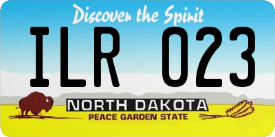 ND license plate ILR023